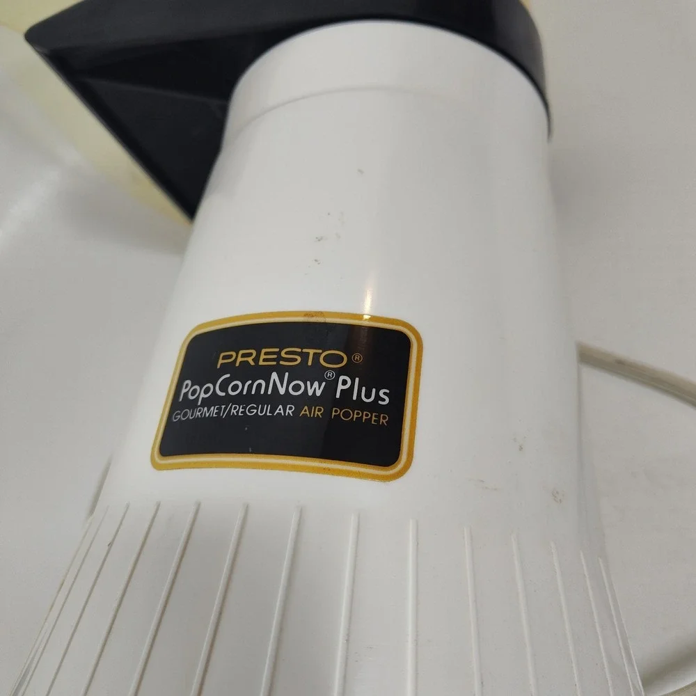 Vintage Presto Popcorn Now Plus Hot Air Popper Model 0482004